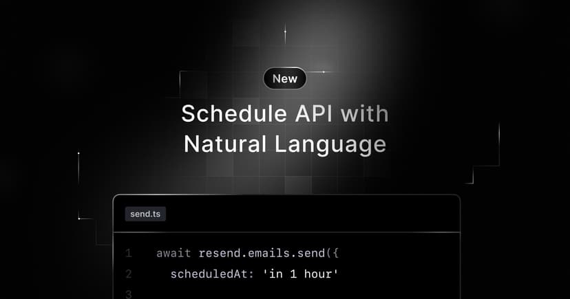 Schedule API with Natural Language
